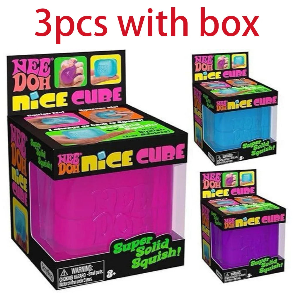 Schylling  Nice Cube Sensory Fidget Toy, Stress Relief Squishy Cube, Anti-Anxiety Squeeze Toy for Focus & ADHD Support