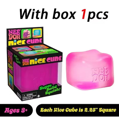 Schylling  Nice Cube Sensory Fidget Toy, Stress Relief Squishy Cube, Anti-Anxiety Squeeze Toy for Focus & ADHD Support