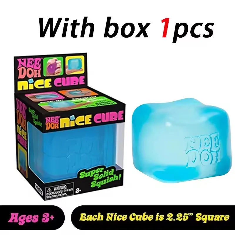 Schylling  Nice Cube Sensory Fidget Toy, Stress Relief Squishy Cube, Anti-Anxiety Squeeze Toy for Focus & ADHD Support