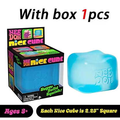 Schylling  Nice Cube Sensory Fidget Toy, Stress Relief Squishy Cube, Anti-Anxiety Squeeze Toy for Focus & ADHD Support