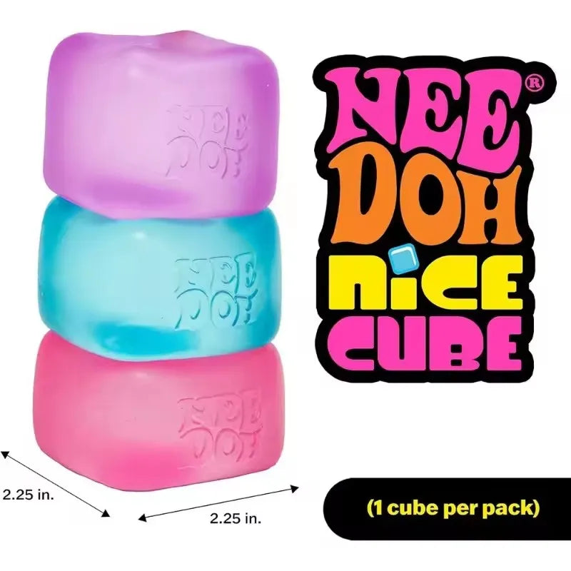 Schylling  Nice Cube Sensory Fidget Toy, Stress Relief Squishy Cube, Anti-Anxiety Squeeze Toy for Focus & ADHD Support