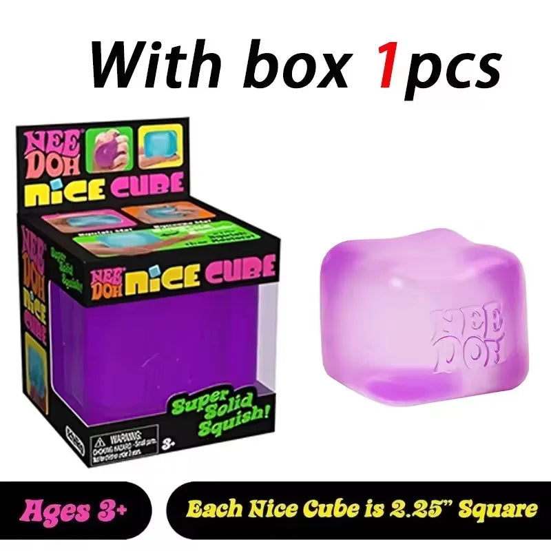Schylling  Nice Cube Sensory Fidget Toy, Stress Relief Squishy Cube, Anti-Anxiety Squeeze Toy for Focus & ADHD Support