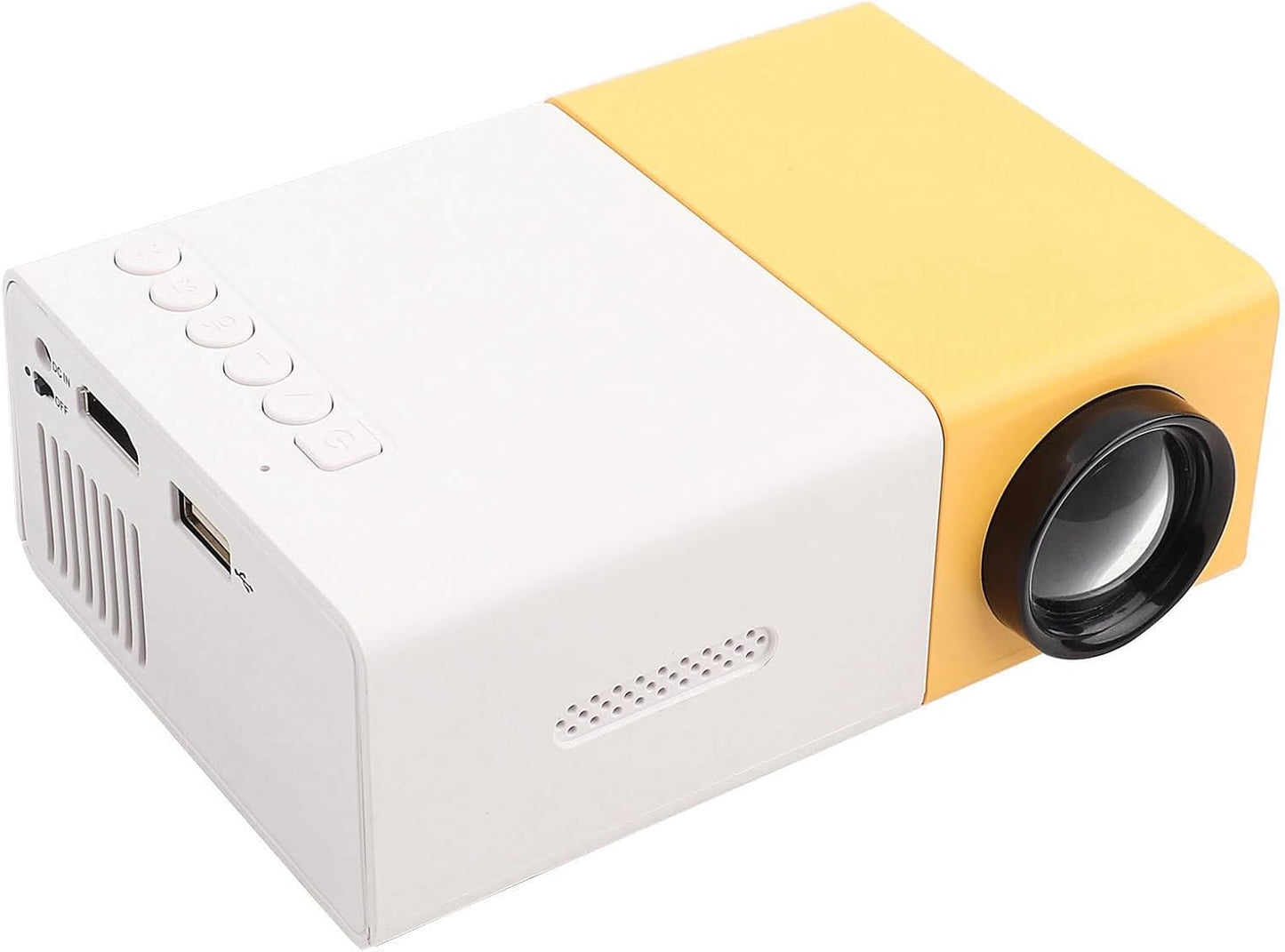 Portable Video Projector, 1080P Full HD Mini 4K Home Theater Projector Support 30,000 Hrs LED Lamp Life, 1500 Lux, Compatible with HDMI/VGA/USB/TV Box/Laptop/Dvd for Indoor Outdoor(Us Plug)