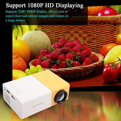Portable Video Projector, 1080P Full HD Mini 4K Home Theater Projector Support 30,000 Hrs LED Lamp Life, 1500 Lux, Compatible with HDMI/VGA/USB/TV Box/Laptop/Dvd for Indoor Outdoor(Us Plug)